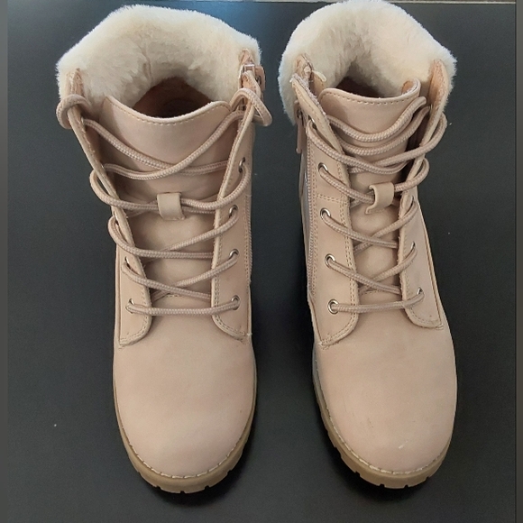 Report Railey Cozy Kids' Tan Faux Fur-Lined Boots / Girl's Size 1 - Picture 2 of 9